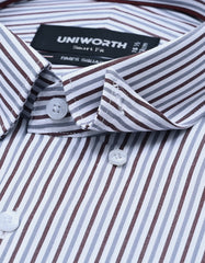 Stripe Maroon Tailored Smart Fit Shirt FS2761-2SF-15.5