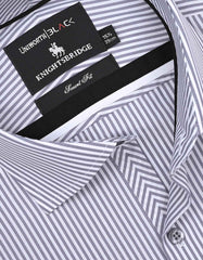 Stripe White/Grey Tailored Smart Fit Shirt FS2761SF-15