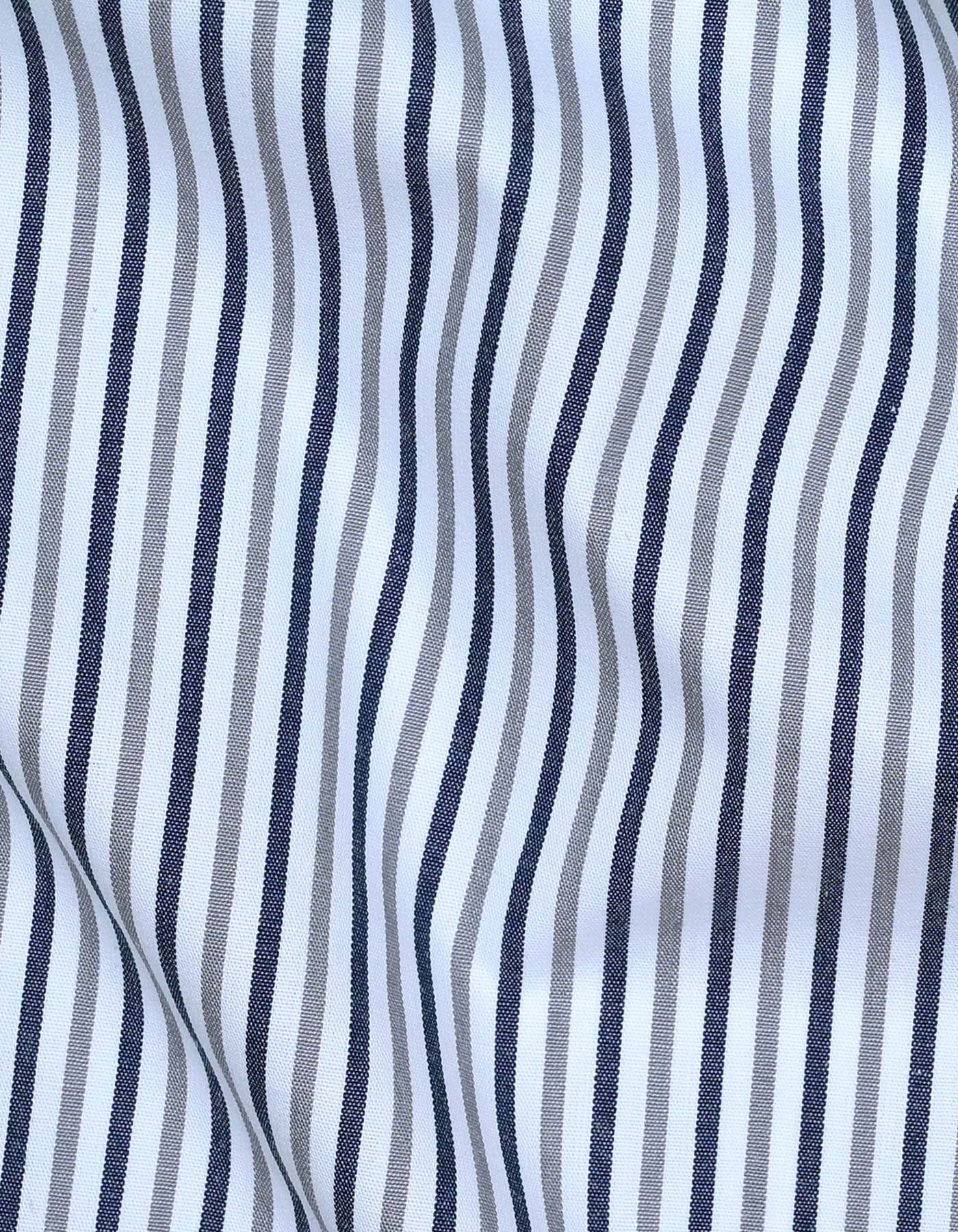 Stripe Navy Tailored Smart Fit Shirt FS2762SF-16.5