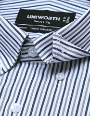 Stripe Navy Tailored Smart Fit Shirt FS2762SF-15.5