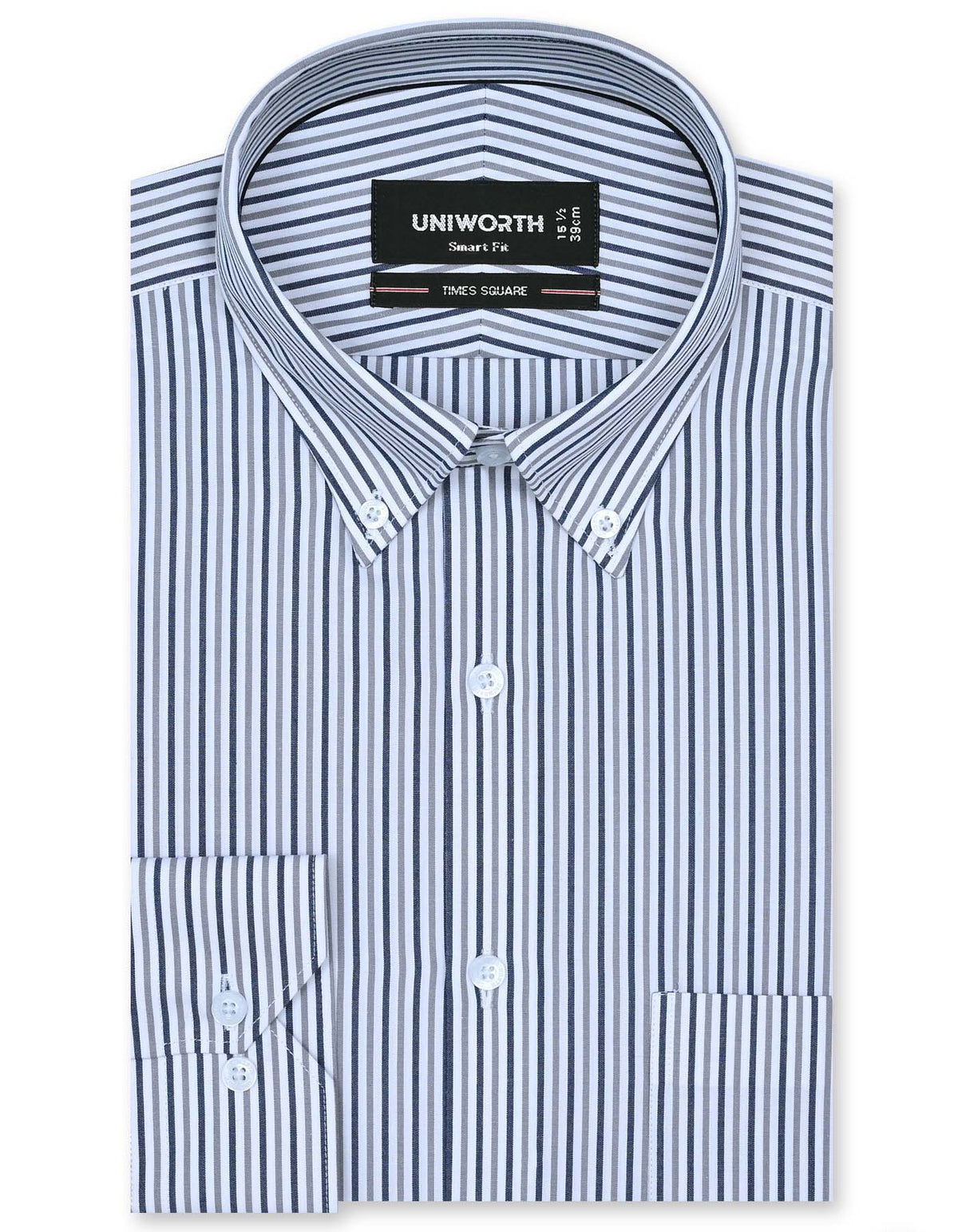 Stripe Navy Tailored Smart Fit Shirt FS2762SF-14.5