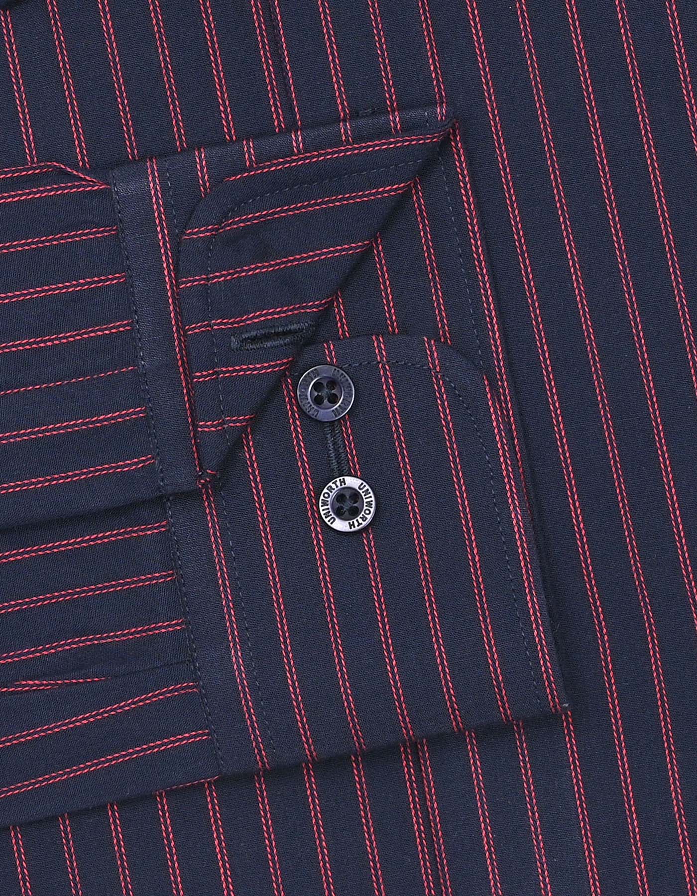Stripe Red Tailored Smart Fit Shirt FS2763SF-15.5