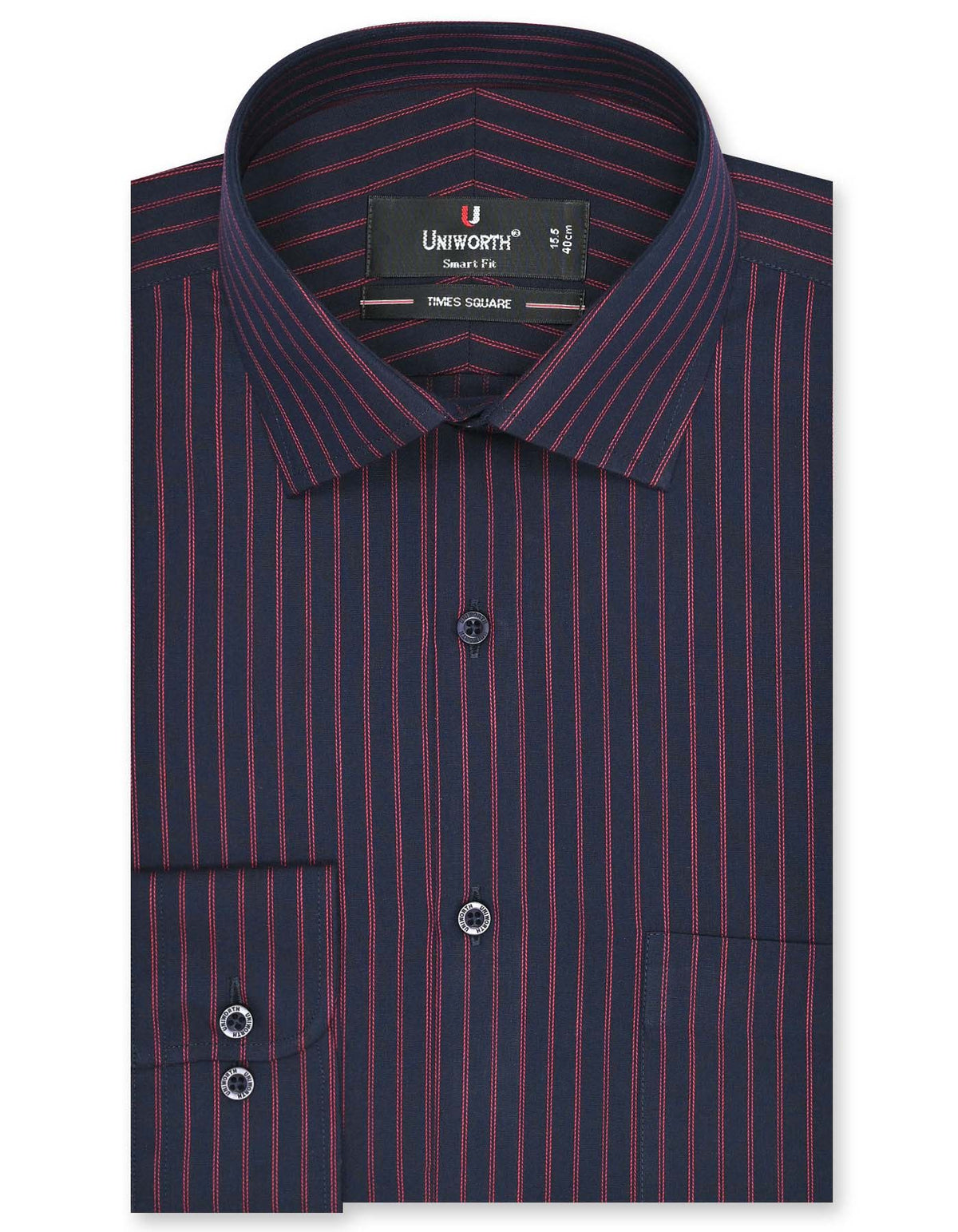 Stripe Red Tailored Smart Fit Shirt FS2763SF-14.5