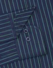 Stripe Green Classic Fit Shirt FS2764-1RF-15.5