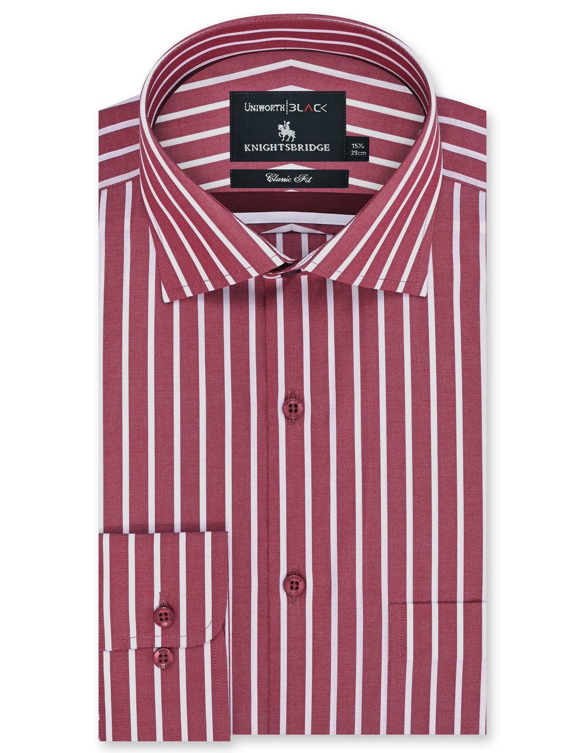 Stripe Red Classic Fit Shirt FS2765-1RF-14.5