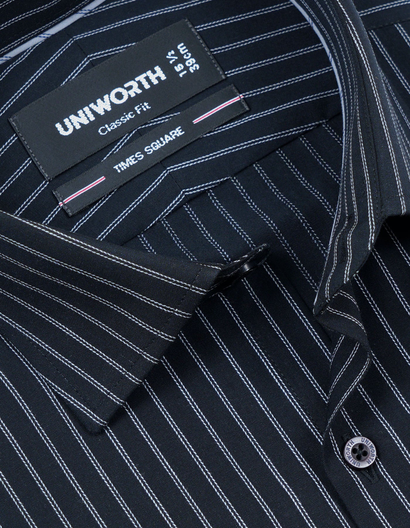 Stripe Black Classic Fit Shirt FS2766-2RF-15
