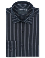 Stripe Black Classic Fit Shirt FS2766-2RF-14.5
