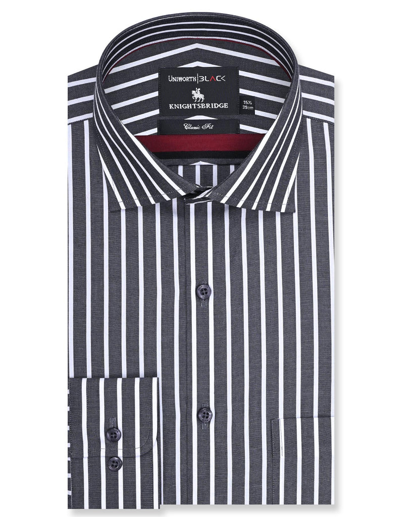 Charcoal Stripe Classic Fit Shirt