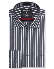 Stripe Charcoal Classic Fit Shirt FS2766RF-14.5