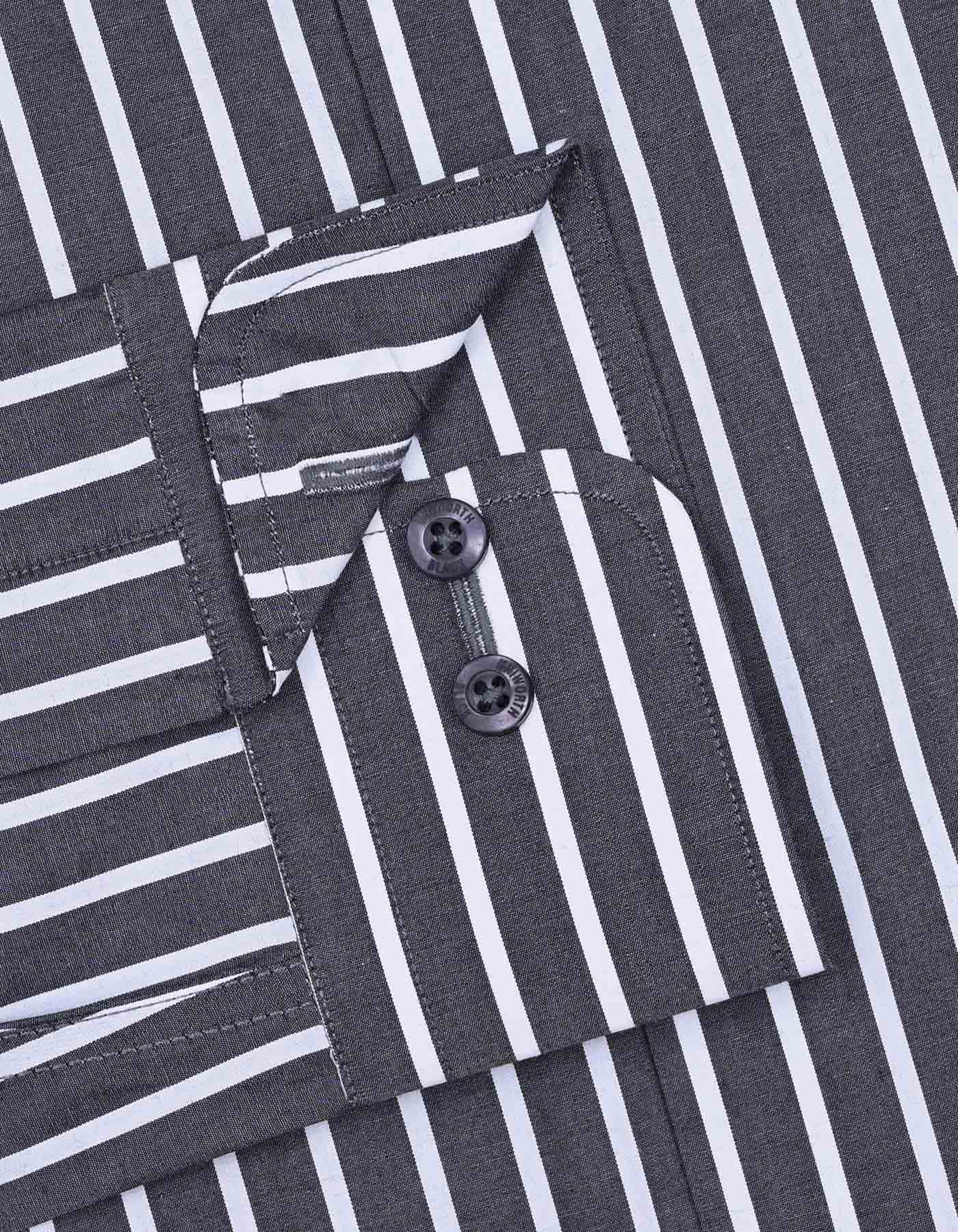 Stripe Charcoal Tailored Smart Fit Shirt FS2766SF-15.5