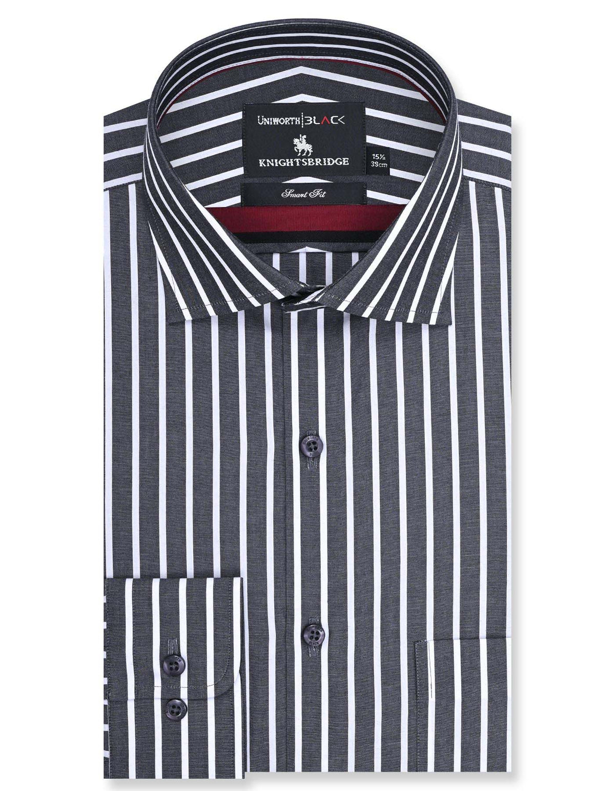 Stripe Charcoal Tailored Smart Fit Shirt FS2766SF-14.5