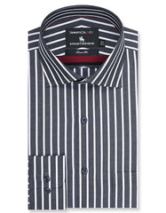 Stripe Charcoal Tailored Smart Fit Shirt FS2766SF-14.5