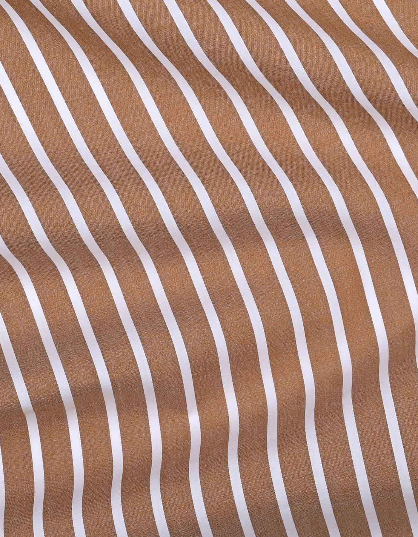 Stripe Mustard Tailored Smart Fit Shirt FS2767-1SF-16.5