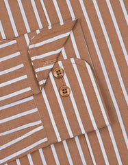 Stripe Mustard Tailored Smart Fit Shirt FS2767-1SF-16