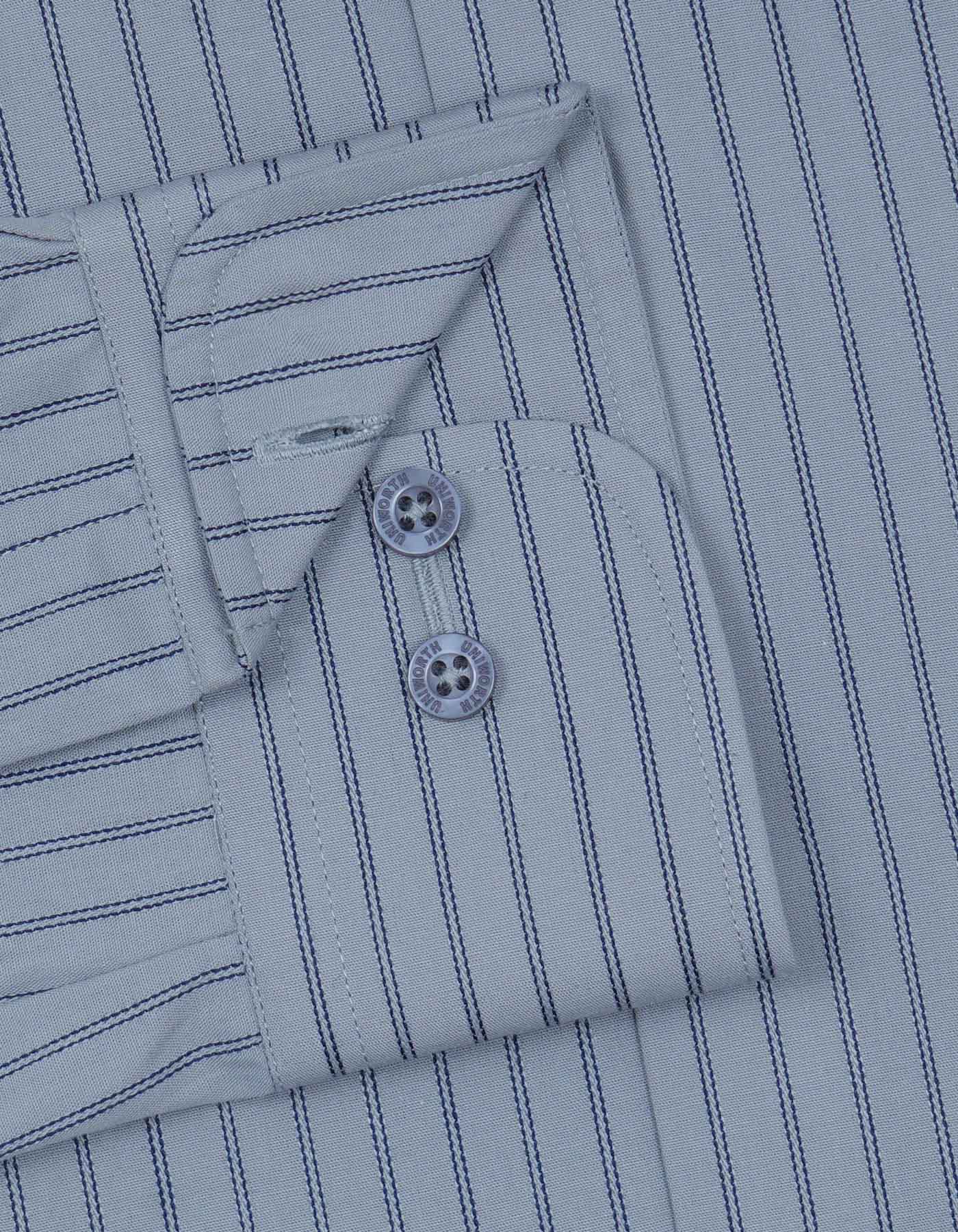Stripe Grey Tailored Smart Fit Shirt FS2767-2SF-15.5