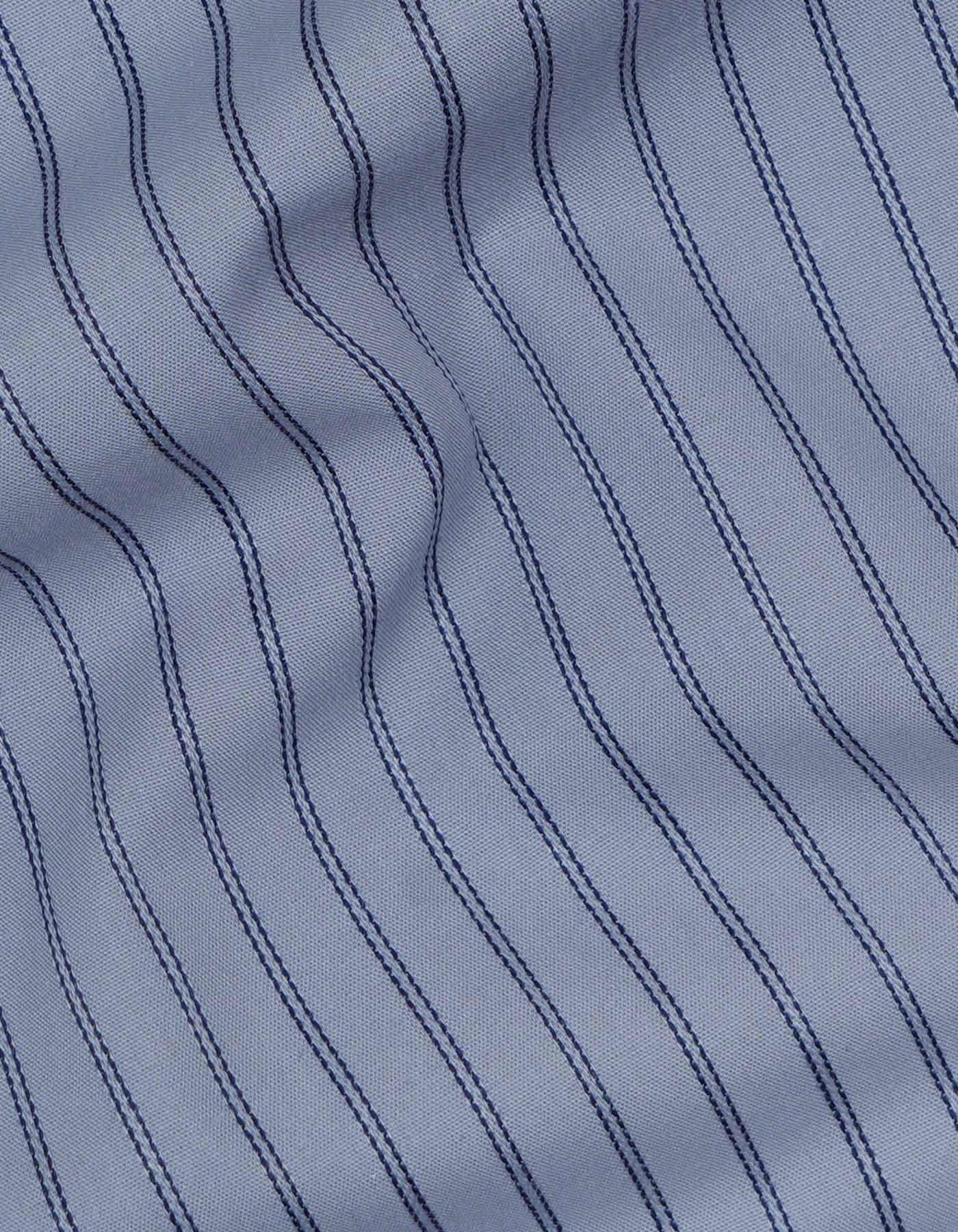 Stripe Grey Tailored Smart Fit Shirt FS2767-2SF-16
