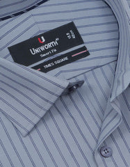 Stripe Grey Tailored Smart Fit Shirt FS2767-2SF-15