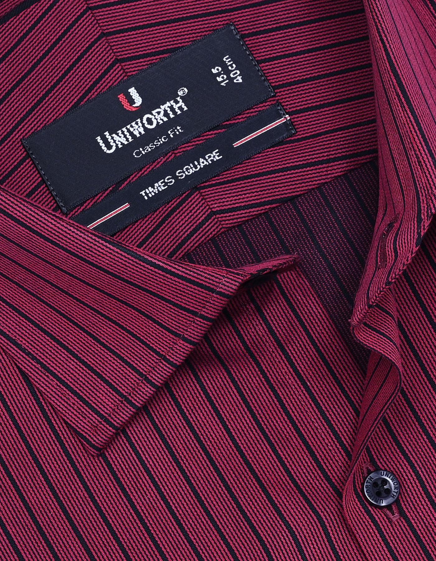 Stripe Red Classic Fit Shirt FS2768-2RF-15