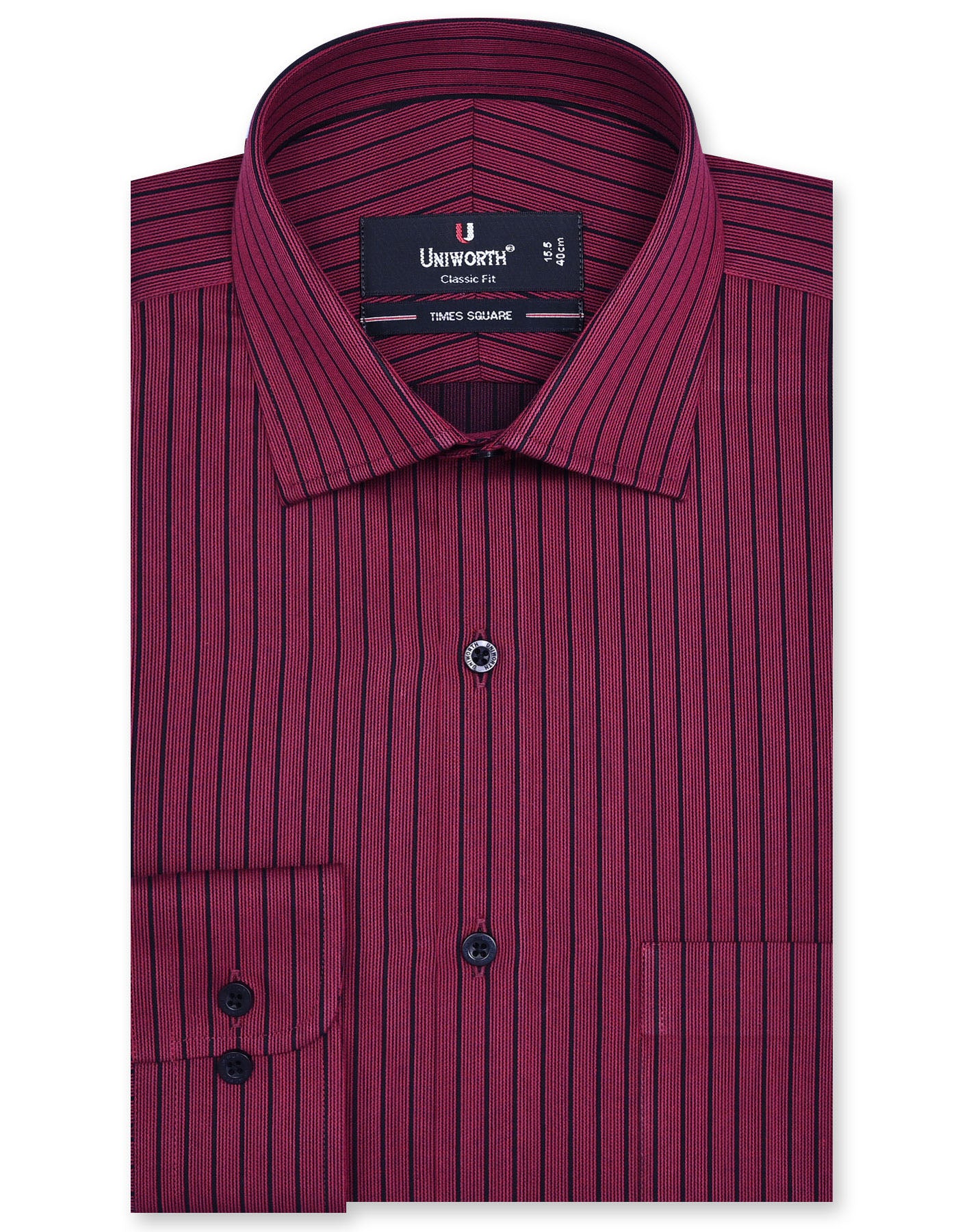 Stripe Red Classic Fit Shirt FS2768-2RF-14.5