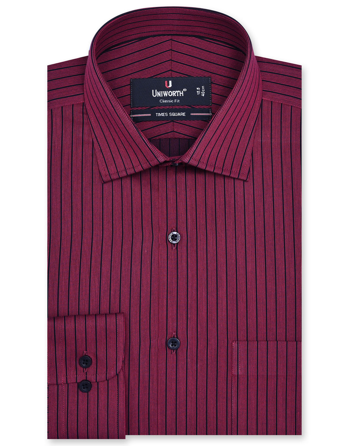 Stripe Red Classic Fit Shirt FS2768-2RF-14.5