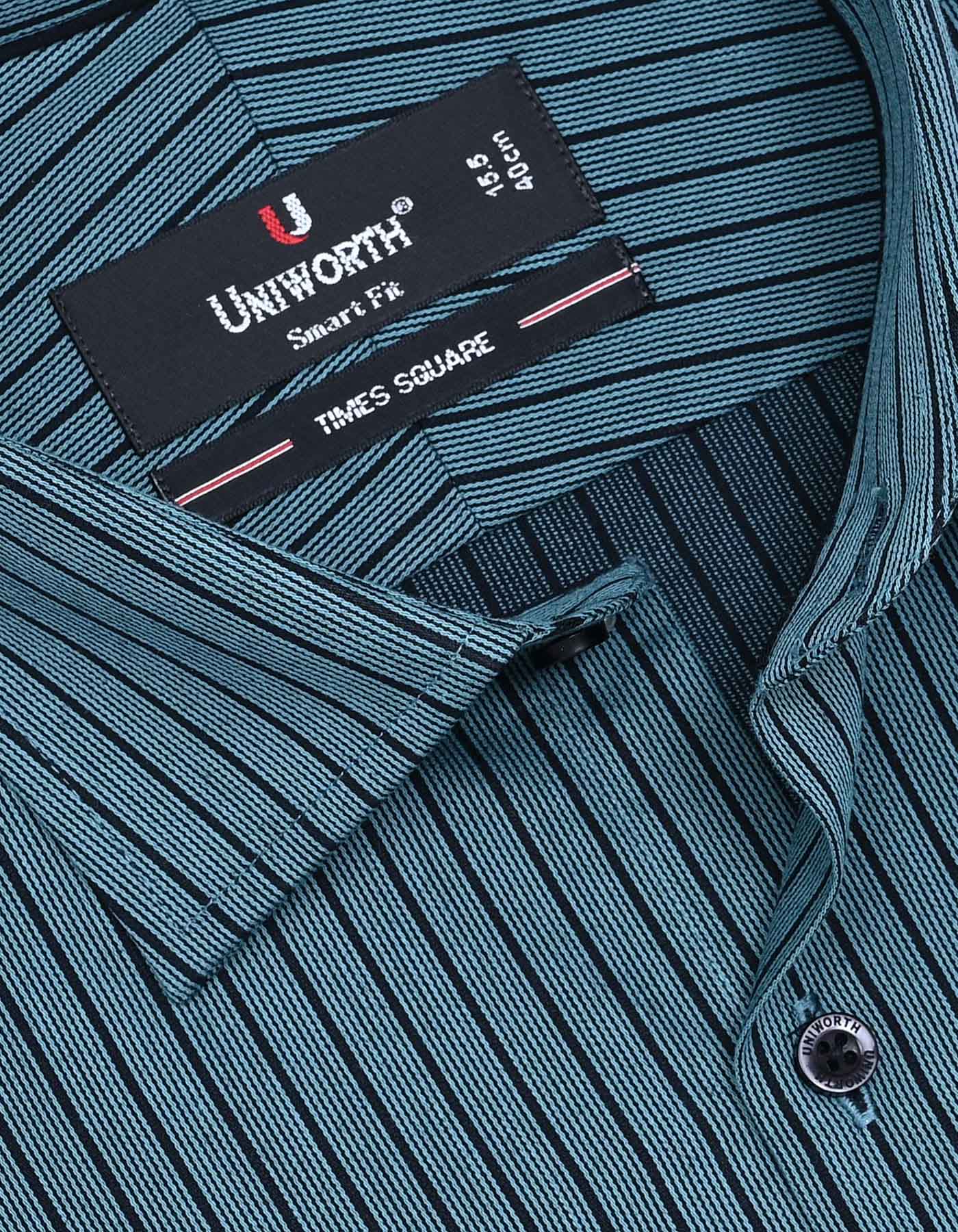 Stripe C Green  Tailored Smart Fit Shirt FS2769-2SF-15