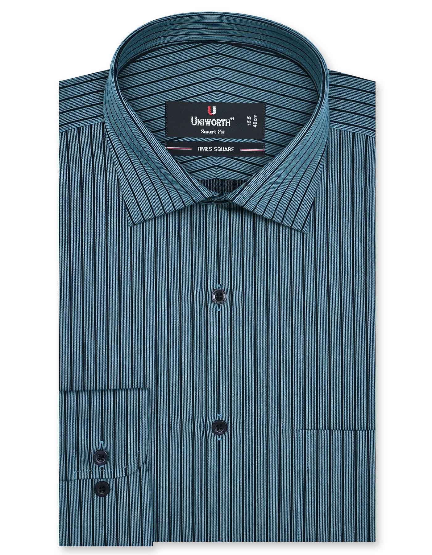 Stripe C Green  Tailored Smart Fit Shirt FS2769-2SF-14.5