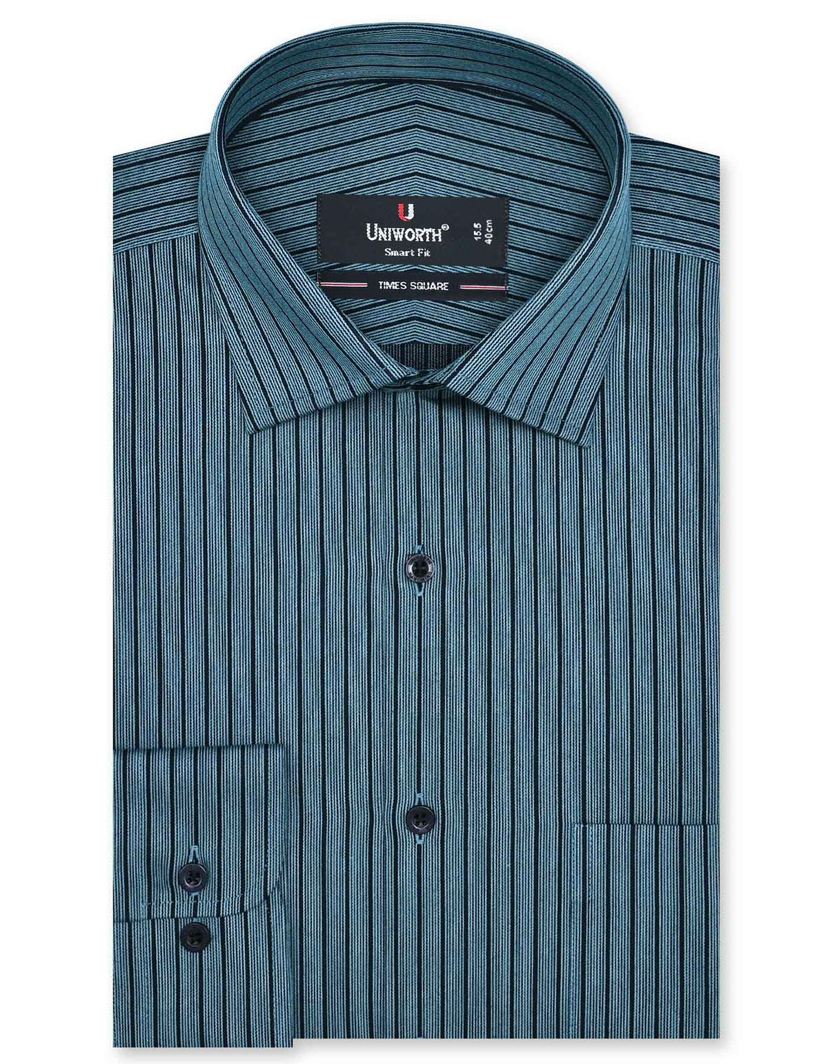 Stripe C Green  Tailored Smart Fit Shirt FS2769-2SF-14.5