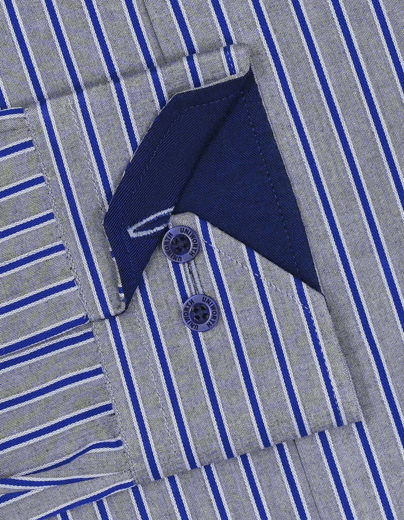Stripe Royal Blue Smart Fit Shirt FS2774-1SF-15.5