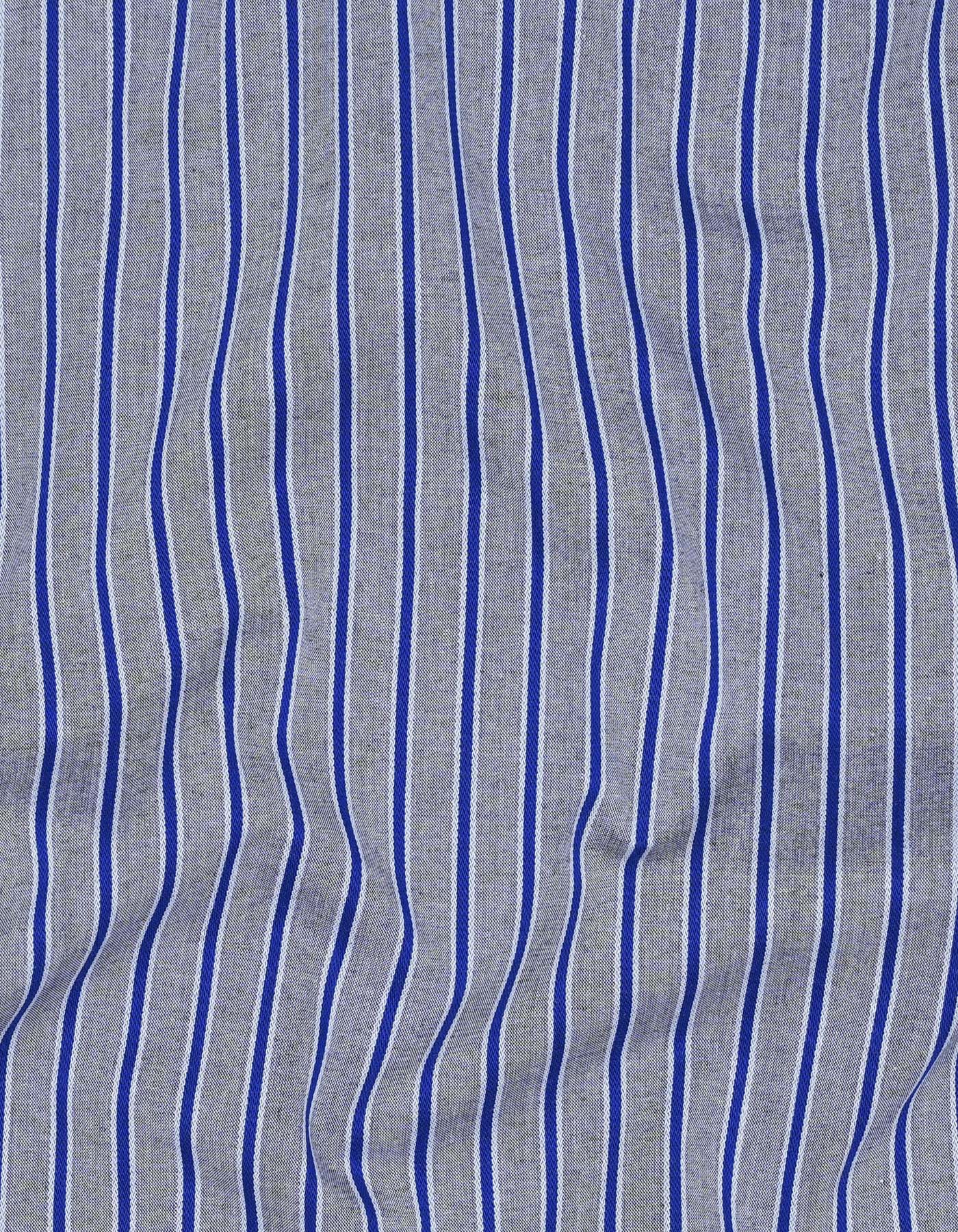Stripe Royal Blue Smart Fit Shirt FS2774-1SF-16