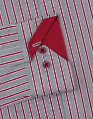 Stripe Maroon Smart Fit Shirt FS2775-1SF-15.5
