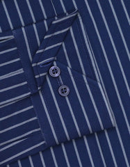 Stripe Navy Tailored Smart Fit Shirt FS2776-2SF-15.5