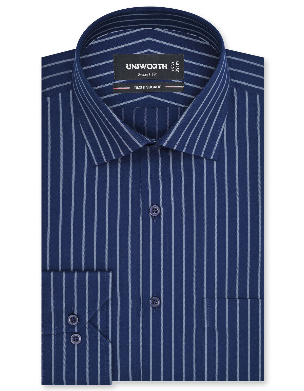 Stripe Navy Tailored Smart Fit Shirt FS2776-2SF-14.5