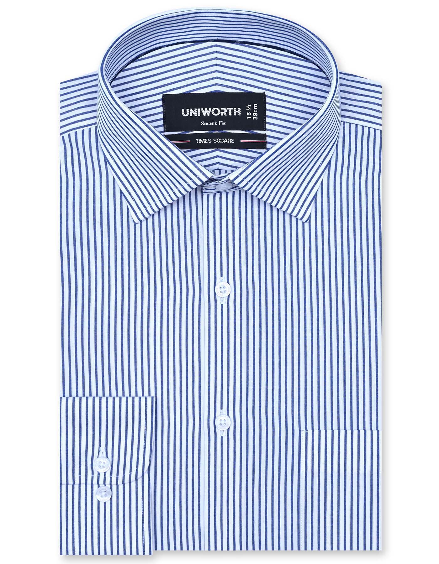 Stripe Blue Tailored Smart Fit Shirt FS2779-3SF-14.5