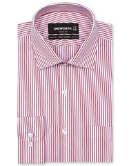 Stripe Maroon Classic Fit Shirt FS2780-3RF-14.5