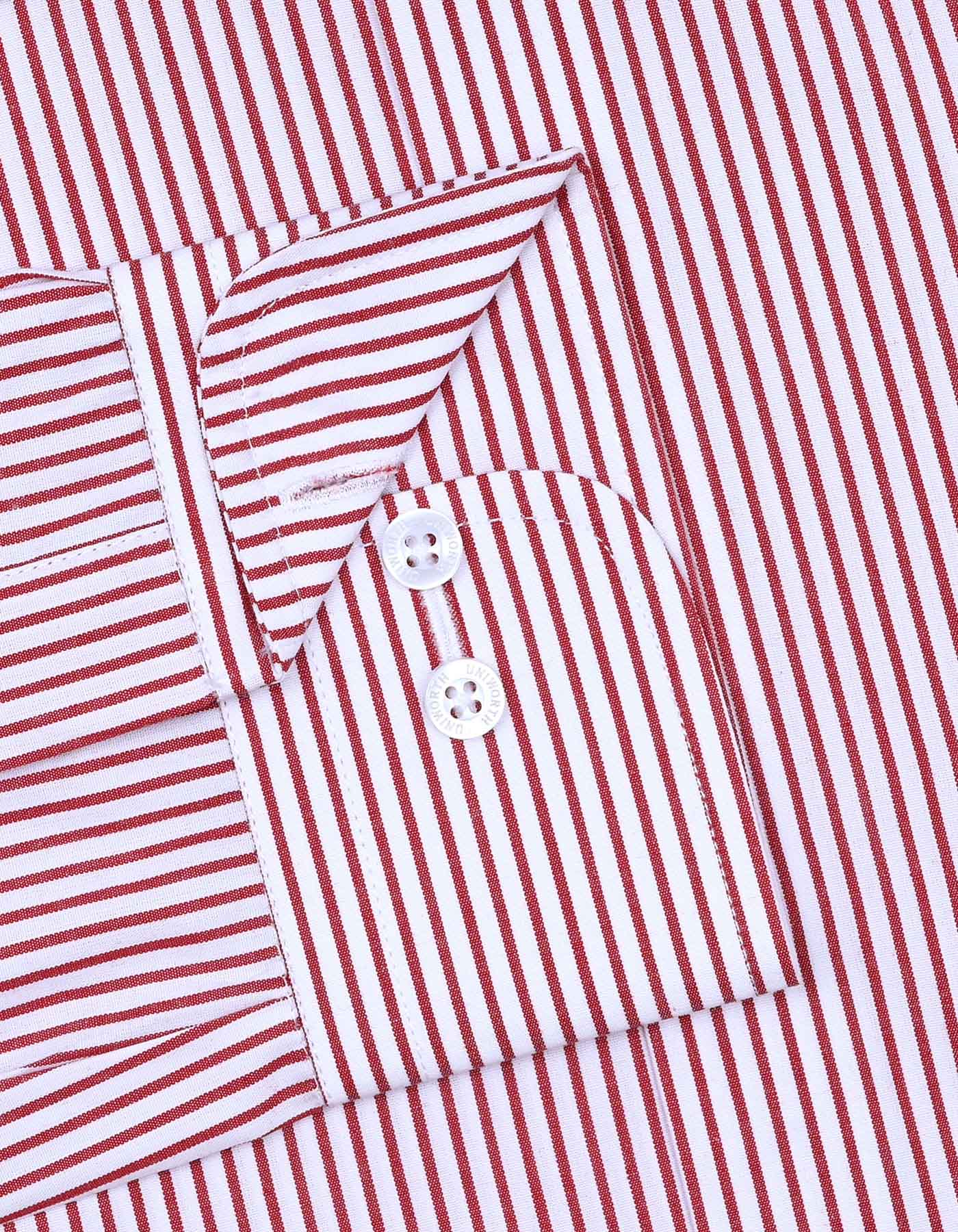 Stripe Maroon Tailored Smart Fit Shirt FS2780-3SF-15.5