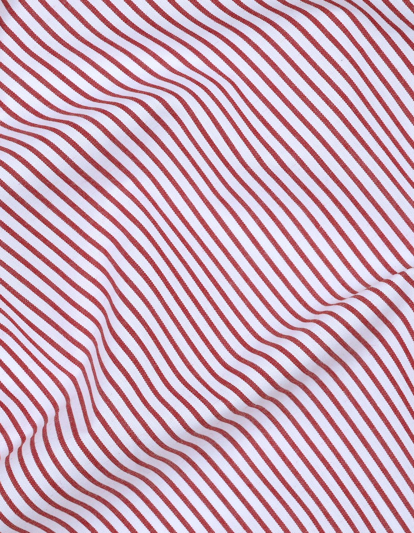 Stripe Maroon Tailored Smart Fit Shirt FS2780-3SF-16
