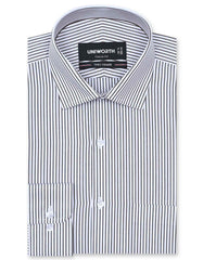 Stripe Brown Classic Fit Shirt FS2781-2RF-14.5