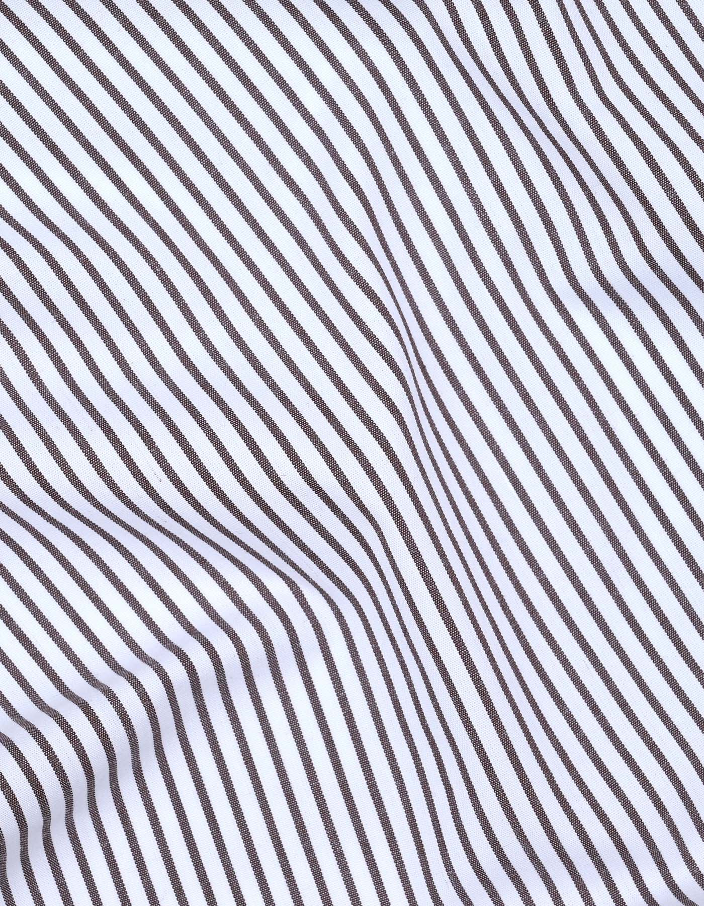 Stripe Brown Tailored Smart Fit Shirt FS2781-2SF-16