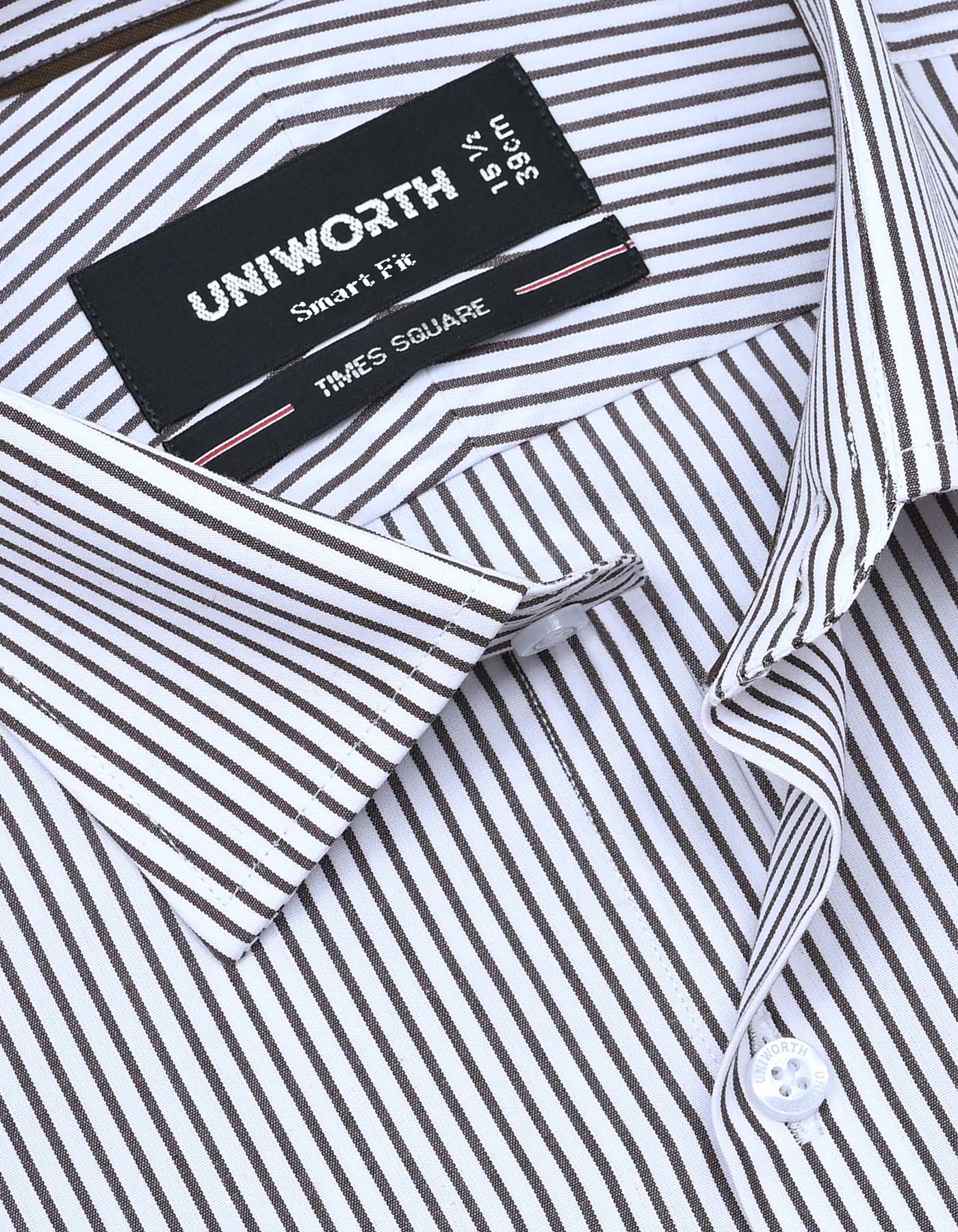 Stripe Brown Tailored Smart Fit Shirt FS2781-2SF-15