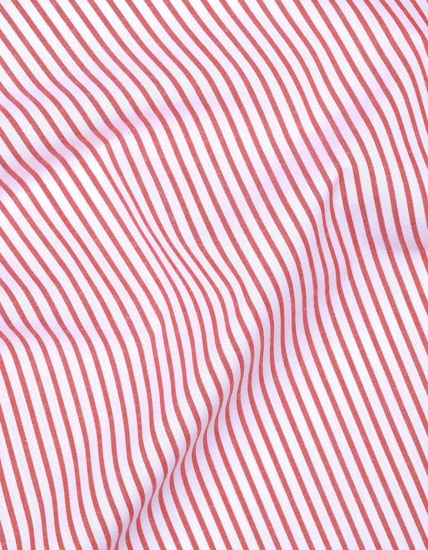 Stripe Orange Classic Fit Shirt FS2783-2RF-16