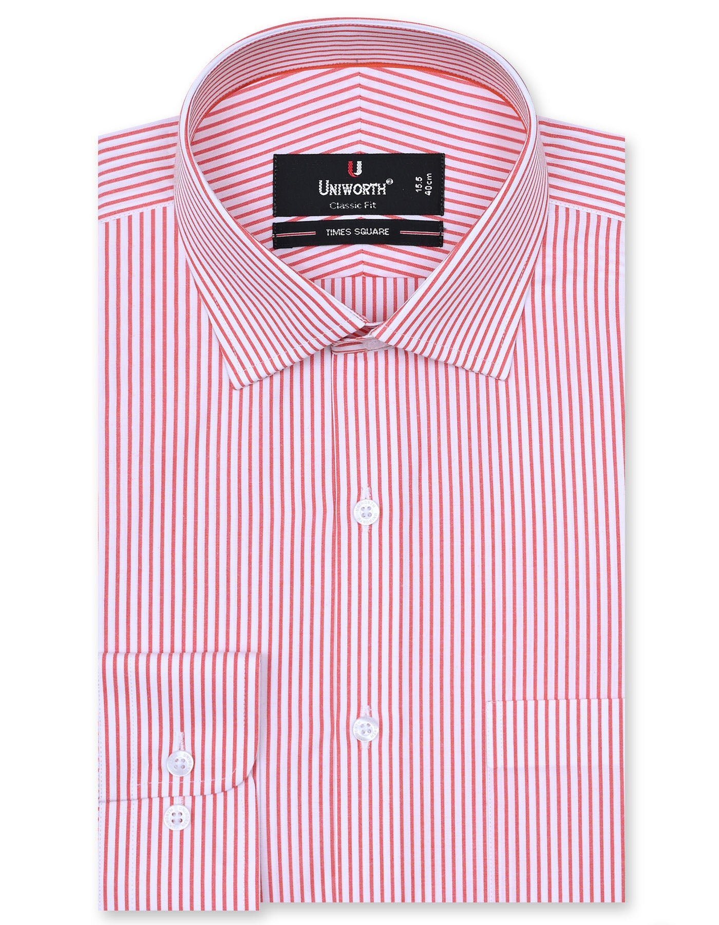 Stripe Orange Classic Fit Shirt FS2783-2RF-14.5