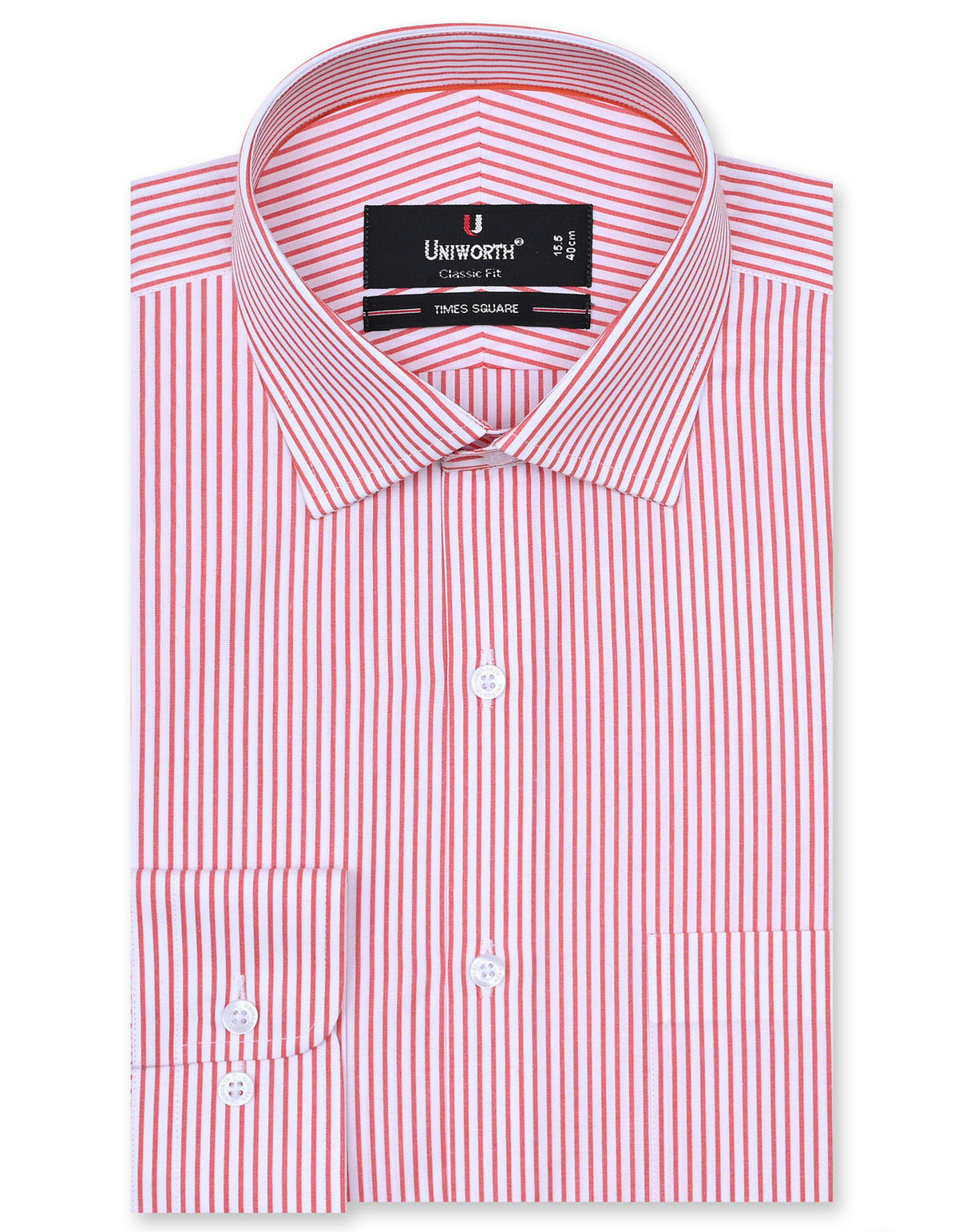 Stripe Orange Classic Fit Shirt FS2783-2RF-14.5