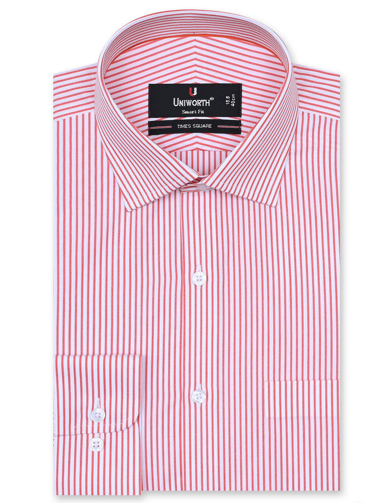 Orange Stripe Tailored Smart Fit Shirt