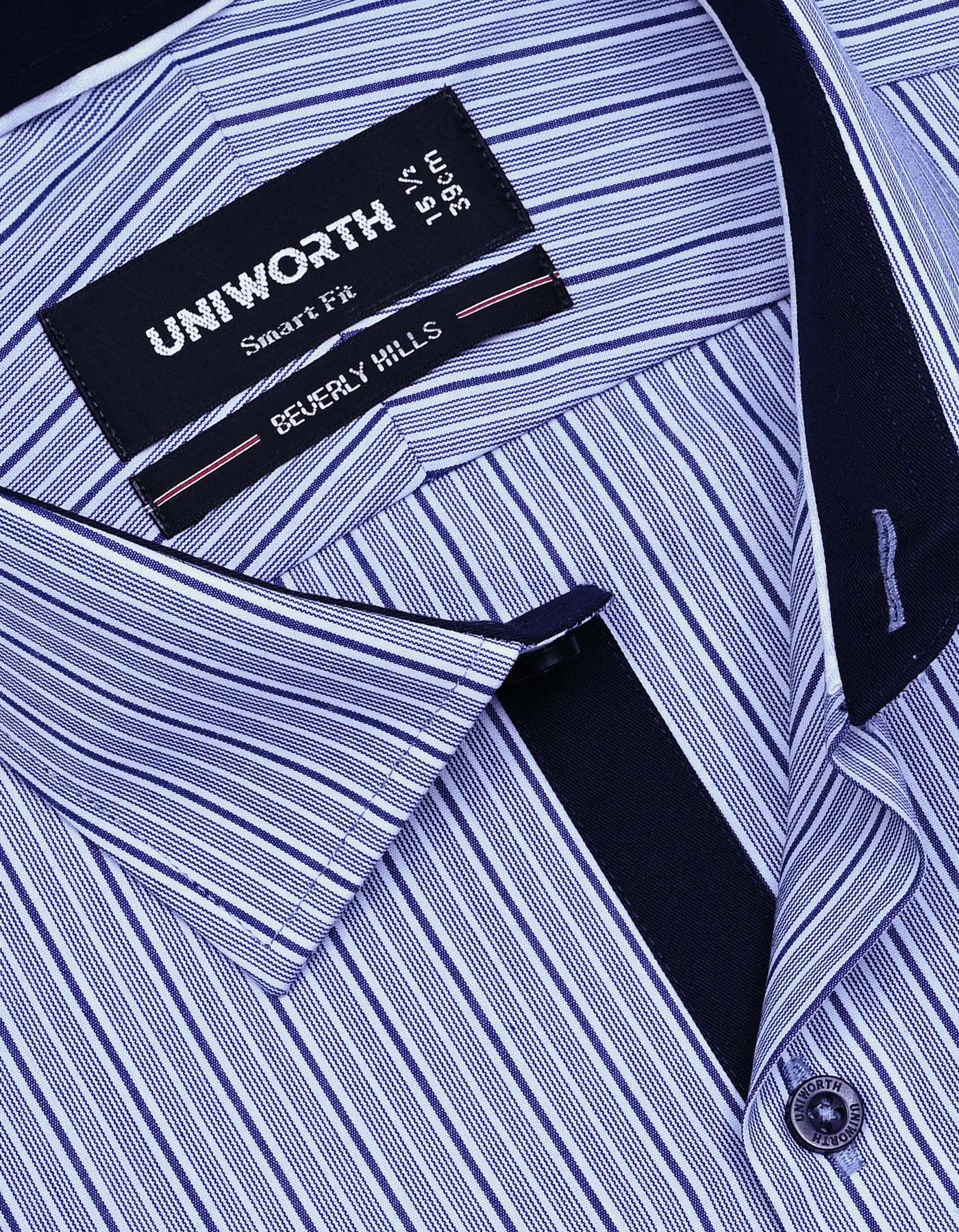 Stripe Blue Tailored Smart Fit Shirt FS2784-2SF-15