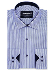 Stripe Blue Tailored Smart Fit Shirt FS2784-2SF-14.5