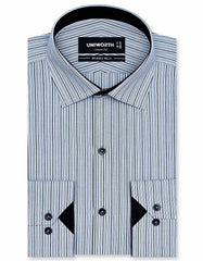 Stripe Charcoal Classic Fit Shirt FS2785-2RF-14.5