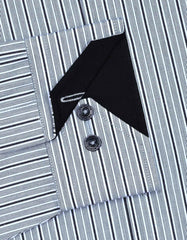 Stripe Charcoal Tailored Smart Fit Shirt FS2785-2SF-15.5