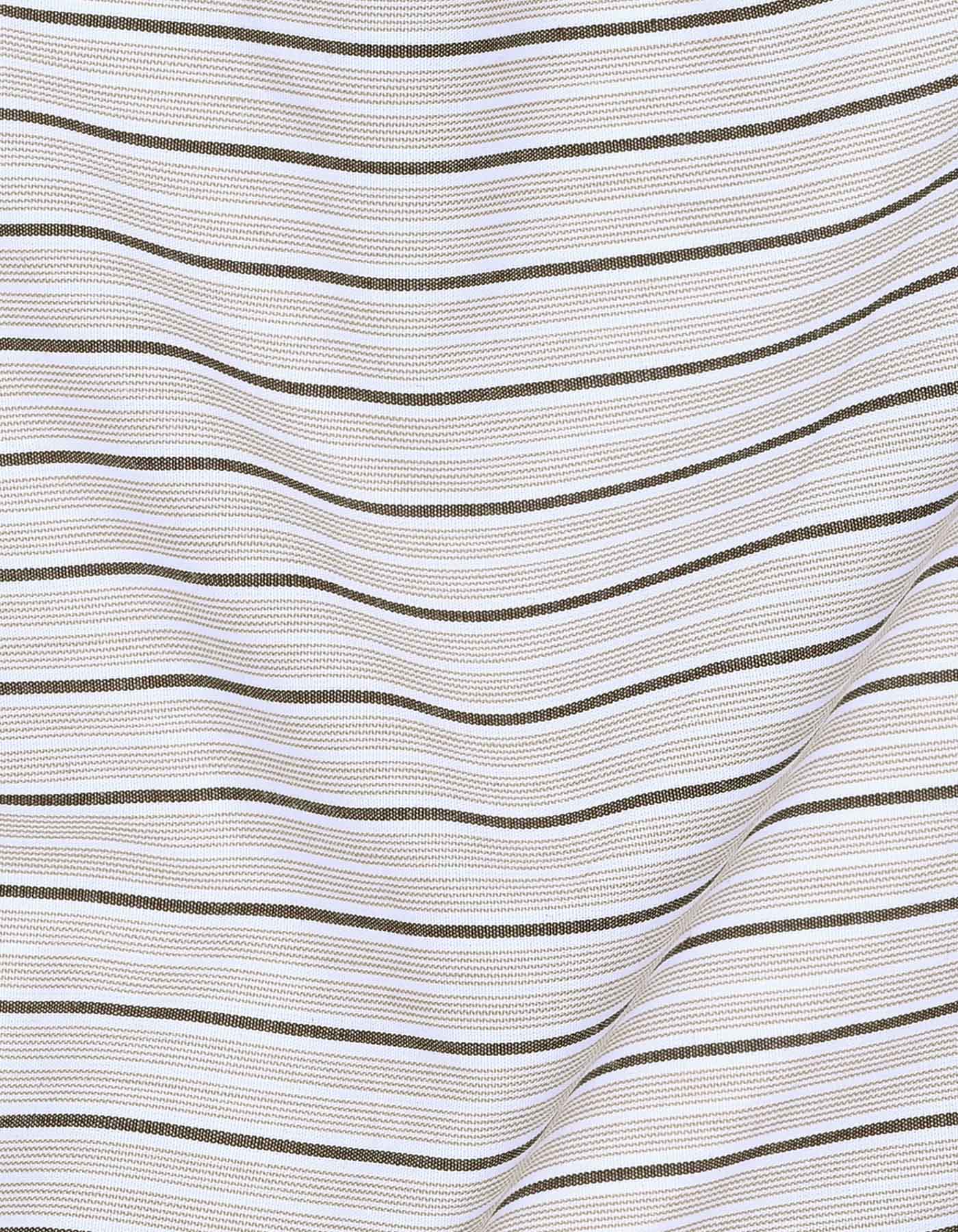 Stripe D Brown Tailored Smart Fit Shirt FS2786-2SF-16