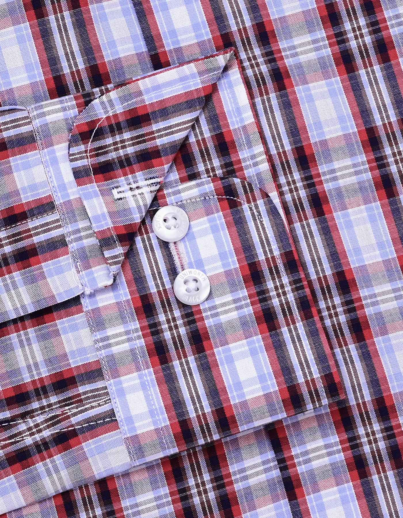 Check Sky/Maroon Classic Fit Shirt FS2787-1RF-16