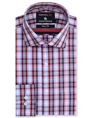Check Sky/Maroon Classic Fit Shirt FS2787-1RF-15